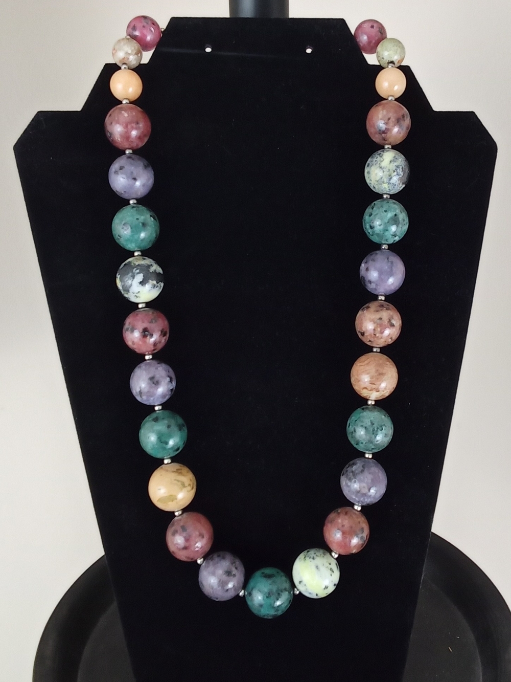 Multicolor Gemstone Bead Necklace - Women Jewelry